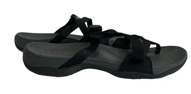 Teva Women's Ascona Flip Sporty Slip On Sandals Black/Gray 1116648 Size 8.5