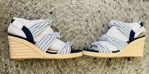 Life Stride Beachy-Lux Wedge Strappy Bow Sandals size 11M NWT