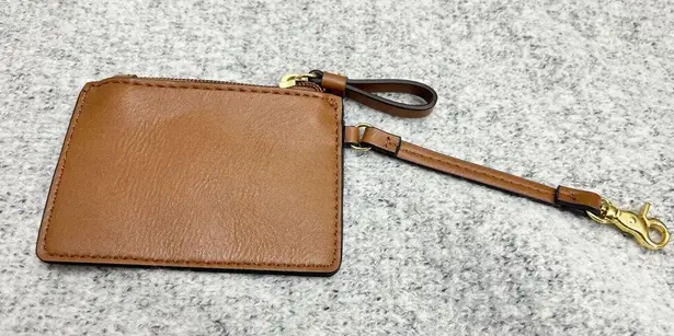 Tommy Hilfiger  Brown Faux Leather Mini Wallet Wristlet EUC