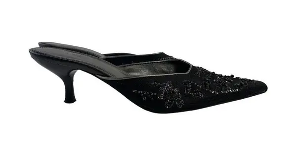 Find Women's Backless Low Heels Black Size 8