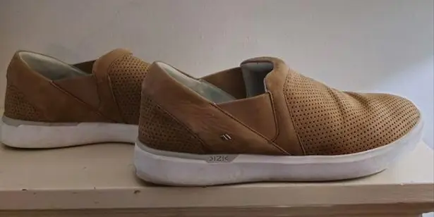 Kizik Vienna Brown Matte Nubuck Slip On Comfort Shoes Tan Size 11