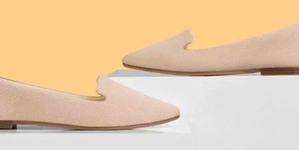 New Nude flats shoes for women, size 8 Tan