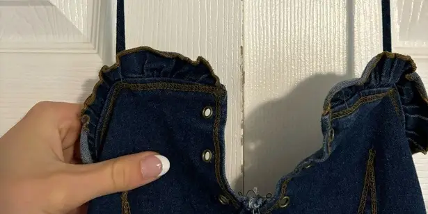 Vintage Dark Wash Denim Mini Dress