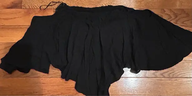 Surf Gypsy super BOHO black off the Shoulder Flowy Rayon Bandeau/crop top M