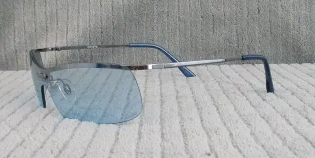 New Divine Eyewear Krista Chrome/Aqua Gradient Sunglasses Women's NWT Blue