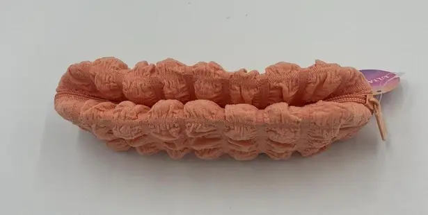 NWT ULTA beauty peach puffy case zipper makeup OS gifting birthday trendy viral Orange