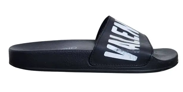 Valentino Garavani Valentino Black Logo Slides Size 39 Black Valentino Slides
