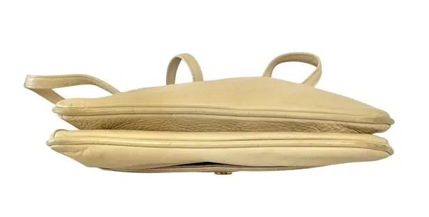 Paloma Picasso Vintage Bone White Leather Convertible Clutch Crossbody Bag