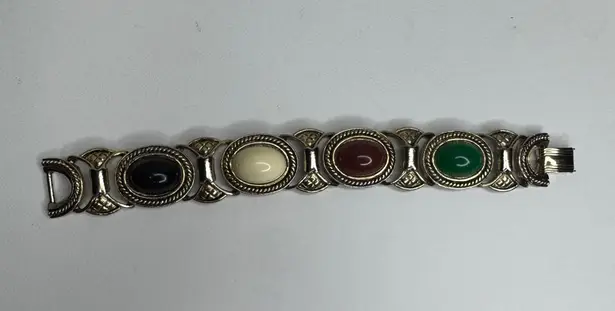 Vintage Multi Colored Crystal Stone Bracelet Multiple Size undefined