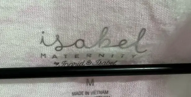 Isabel Maternity by Ingrid & Isabel Pink Tie-Dye Short Sleeve V-Neck T- Shirt M