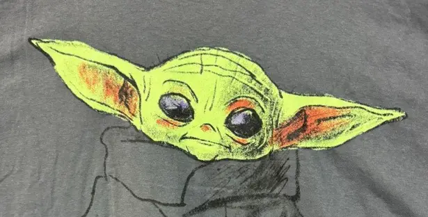 Grogu Doodle The Mandalorian Star Wars Tshirt Size 3XL