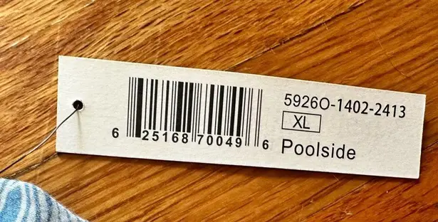 Tribal Printed Lightweight Denim Shorts with Drawstring in Poolside Size XL - Image 11