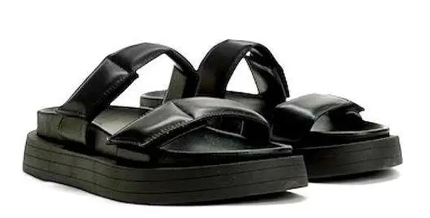 8 by YOOX LEATHER PLATFOM SANDALS size 6