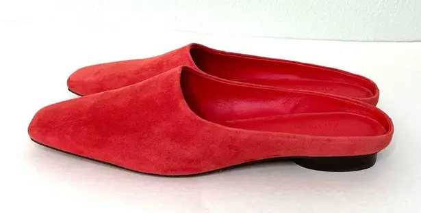 Vince  Valentina Suede Slip-On Square Toe Mules in Phoenix Red Size 8 *NWOB*