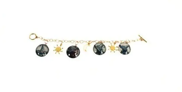 Handmade Whimsigoth "Seasons of the Witches" Mixed Metal Charm Bracelet