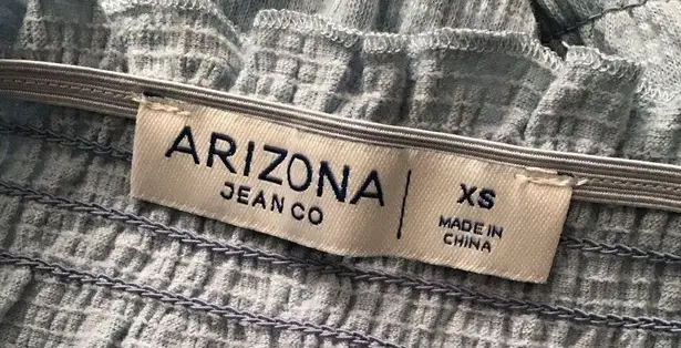 Arizona Jeans Arizona Light Blue Smocked Boho Crop Top