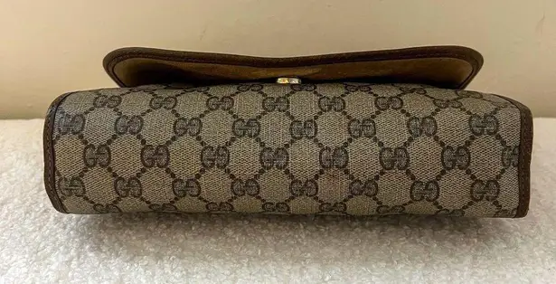 Gucci  GG Ophidia Monogram Coated Canvas and Leather Clutch