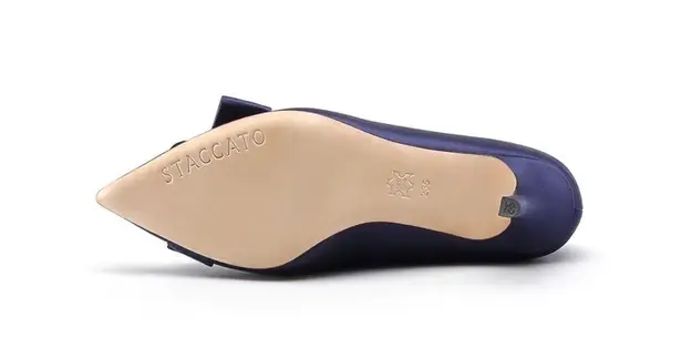 Staccato EUC | Sticcato | Elegant Blue Satin Pumps