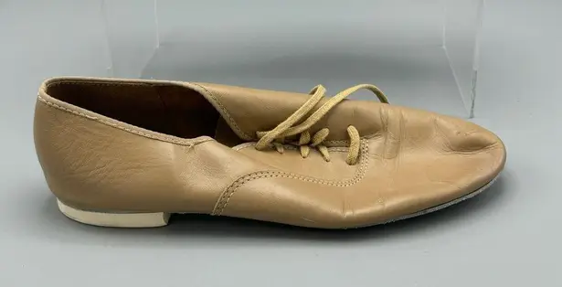 Capezio Tan Lace Up Full Sole Leather Jazz Shoes 8 ½ M Women’s Made in USA Dance Size 8.5