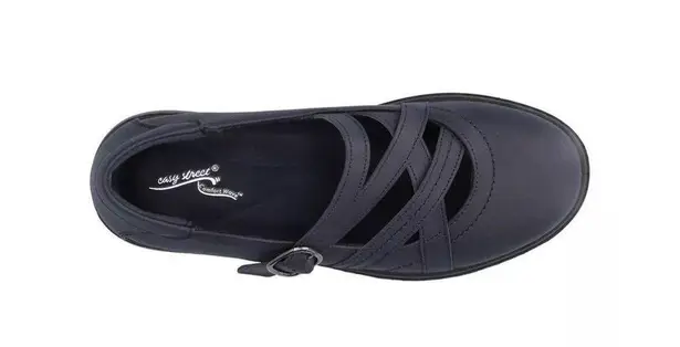 Easy Street Wise Mary Jane Style Women's Slip On Navy Blue Size 10 New