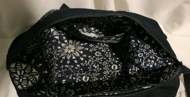 Denim Overnight Messenger Bag Ethnic Embroidery Travel Carry On Weekender Large Tote with Fringes