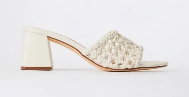 JustFab Harlowe  Birch woven heeled sandals