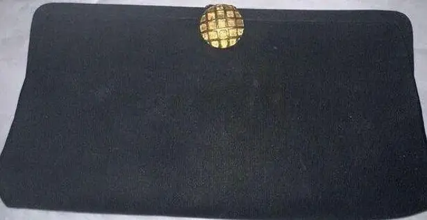 JR USA Clutch Purse Vintage Black Small Evening Prom Wedding Bag 1950s Retro