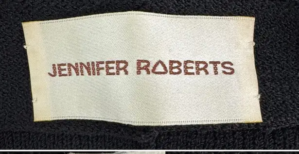 Vintage 70s/80s Jennifer Roberts wool blend metallic studded jumpsuit size S/M Black