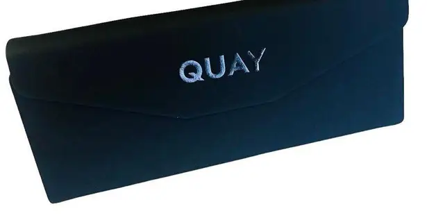 Quay NEW  Australia By The Way Women's SUNGLASSES Black Gold Oversized Square