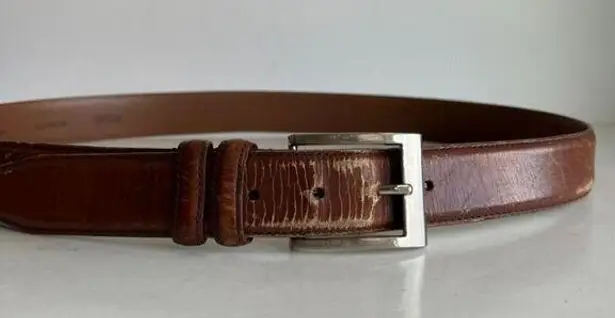 Allen Edmonds Soft Tan Distressed Calfskin USA Made Belt