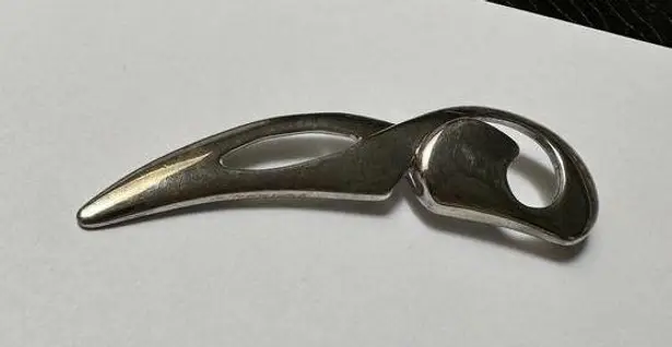 Givenchy Signed Vintage Silver Tone Brooch Pin Flawed