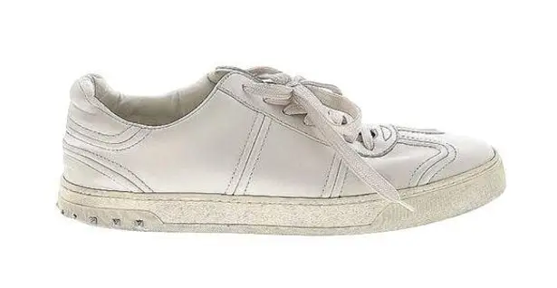 Valentino Garavani  Womens White Leather Rockstud Sneakers Sz 42 US 12