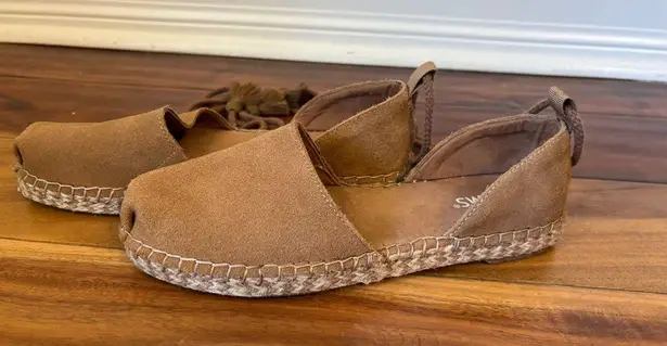 Toms  Women's Tan Katalina Espadrille Shoes with Tie-Up Straps Size 6 - Image 7