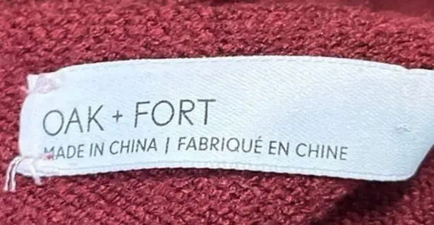 Oak + Fort Women's Red Turtleneck Knit Casual Pullover Sweater Top Size XS