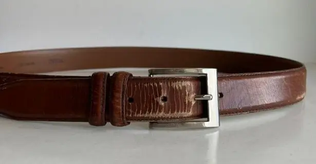 Allen Edmonds Soft Tan Distressed Calfskin USA Made Belt
