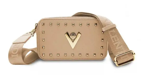 Evolution and creation NWT Valentino Orlandi “V” Logo Double Zip Camera Bag with Adjustable Brand Strap