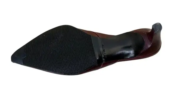 Cole Haan  Burgundy Leather Women's Slides Mules Heels Sz 7.5 Jorga 2.5" heel