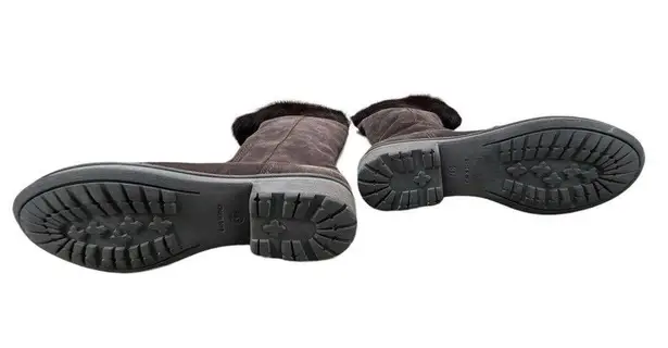 Elena Boots Made In Italy Size 37 with fur on top Brown