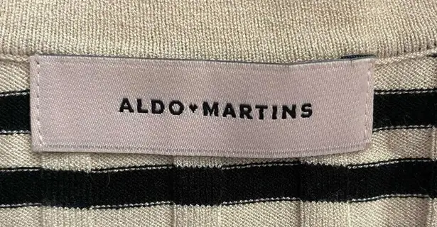 AldoMartins Size M L Striped Color Block Longline Cardigan Sweater Black Size M