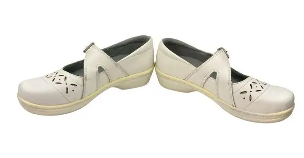 *Klogs Womens Shoes Size 7M White Leather Mary Jane Comfort Nurse Professional
