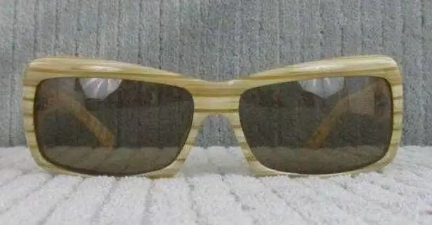 New Divine Eyewear Crush Tan Horn/Amber Sunglasses NWT Women's