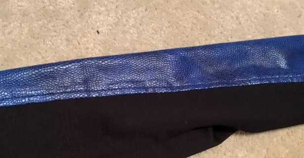 G by Giuliana Two Tone Moto Jacket Blue/Black Size Small NWT