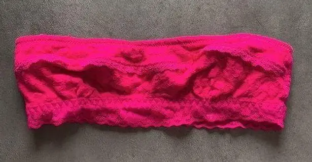 Gilly Hicks  Bright Pink Lace Unlined Bandeau--XS