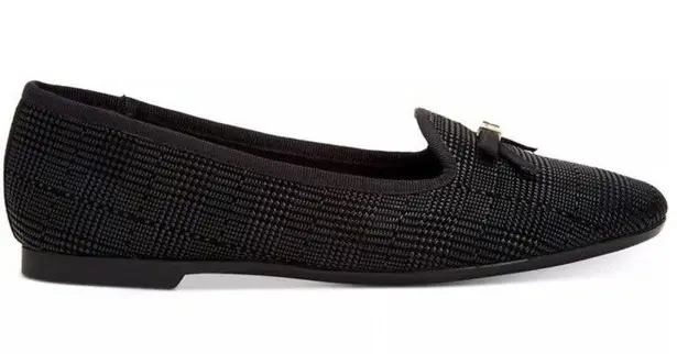 Charter Club  Women's Black Plaid Kimii Deconstructed Slip-On Flat SZ 12M Rare