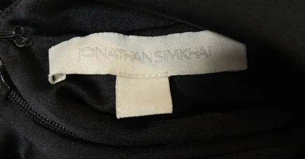 Jonathan Simkhai Black White Polka Dot Spaghetti Strap V neck Jumpsuit Size 4