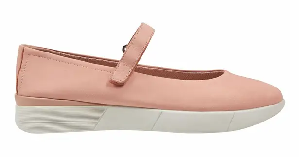 Easy Spirit Women's Cacia Round Toe Mary Jane Leather Ballet Flats Pink Size 9 W