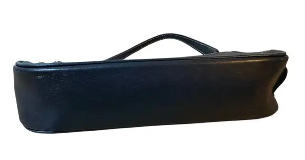 Coach  Vintage Y2K Black Leather Hamptons Saddle Bag