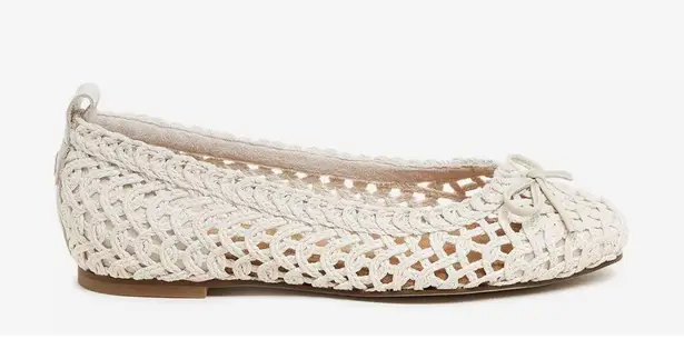 Kelsi Dagger Brooklyn Frankie Ballet crochet Flat in cream