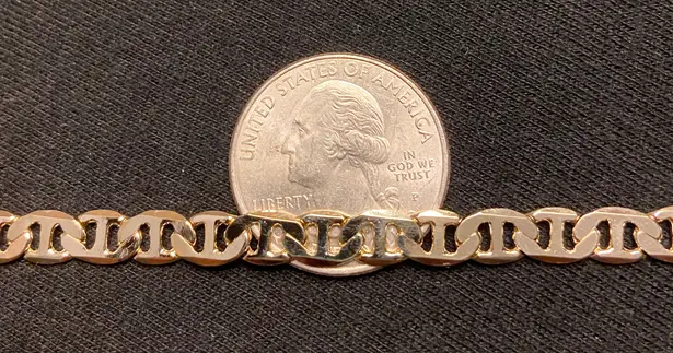 Gold Chain Mariner Link 20in 6mm Necklace