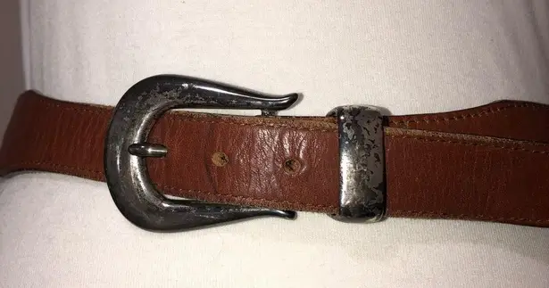 Vintage Wild Animal Studded Brown Leather Belt Unisex